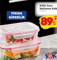 KİLİTLİ CAM SAKLAMA KABI 640 CC